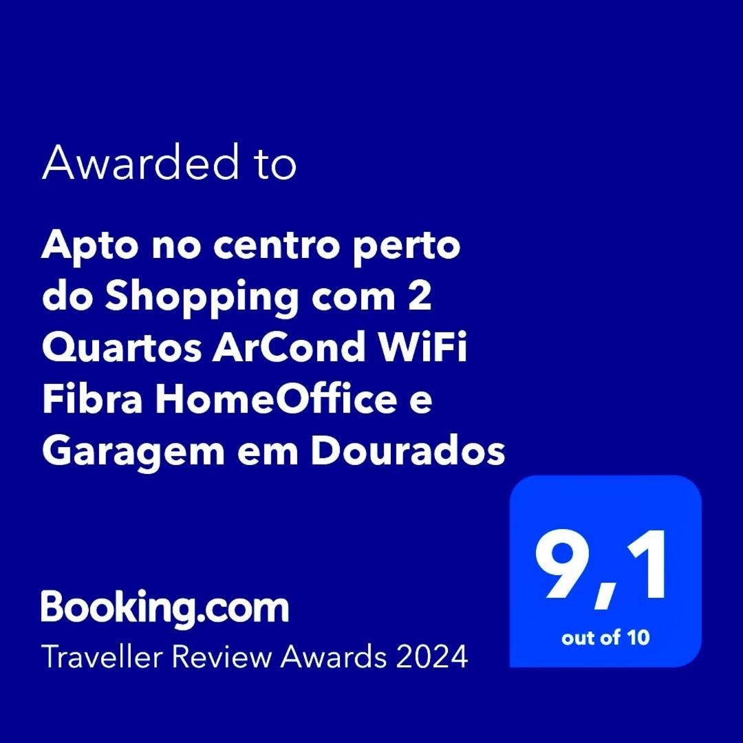 Apto No Centro Perto Do Shopping Com 2 Quartos De Casal Arcond Wifi Fibra Homeoffice E Garagem Em Dourados Extérieur photo